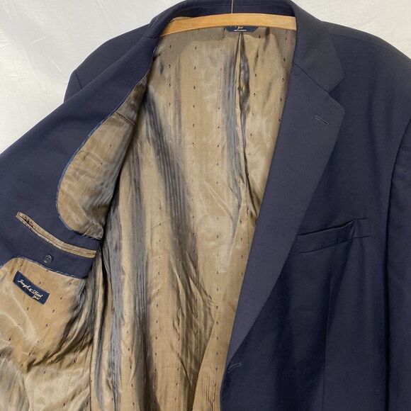JOSEPH & FEISS Gold Blue 100% Wool Blazer Sport Coat Jacket Single Vent Mens 50R - Picture 12 of 12